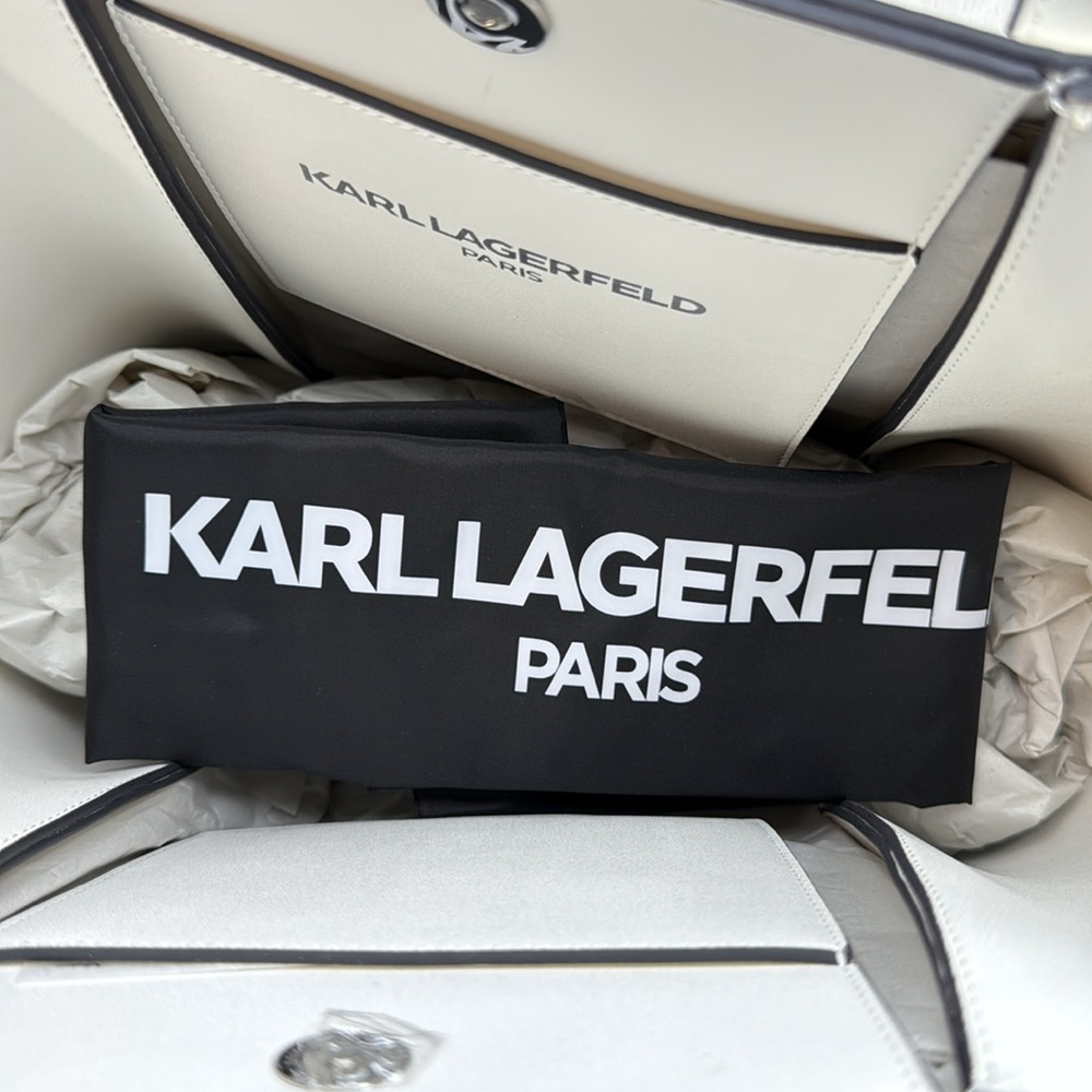 Karl Lagerfeld Paris Louise Tote- Winter White - Picture 10 of 13